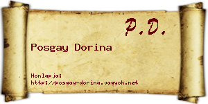 Posgay Dorina névjegykártya