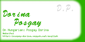dorina posgay business card